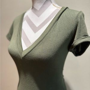 Free People Army Green Body Suit, Size S